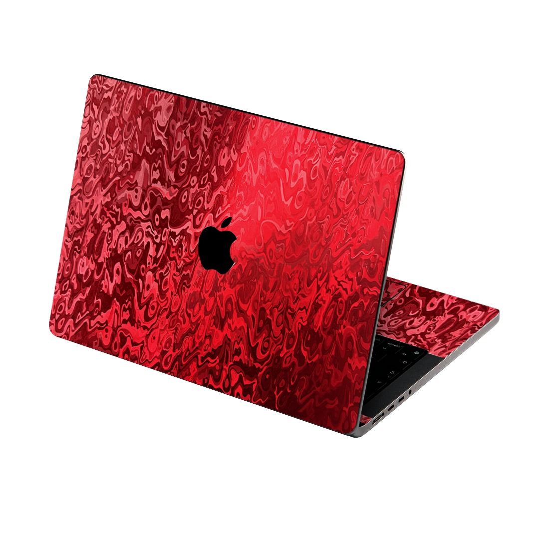 red water ripple laptop wrap